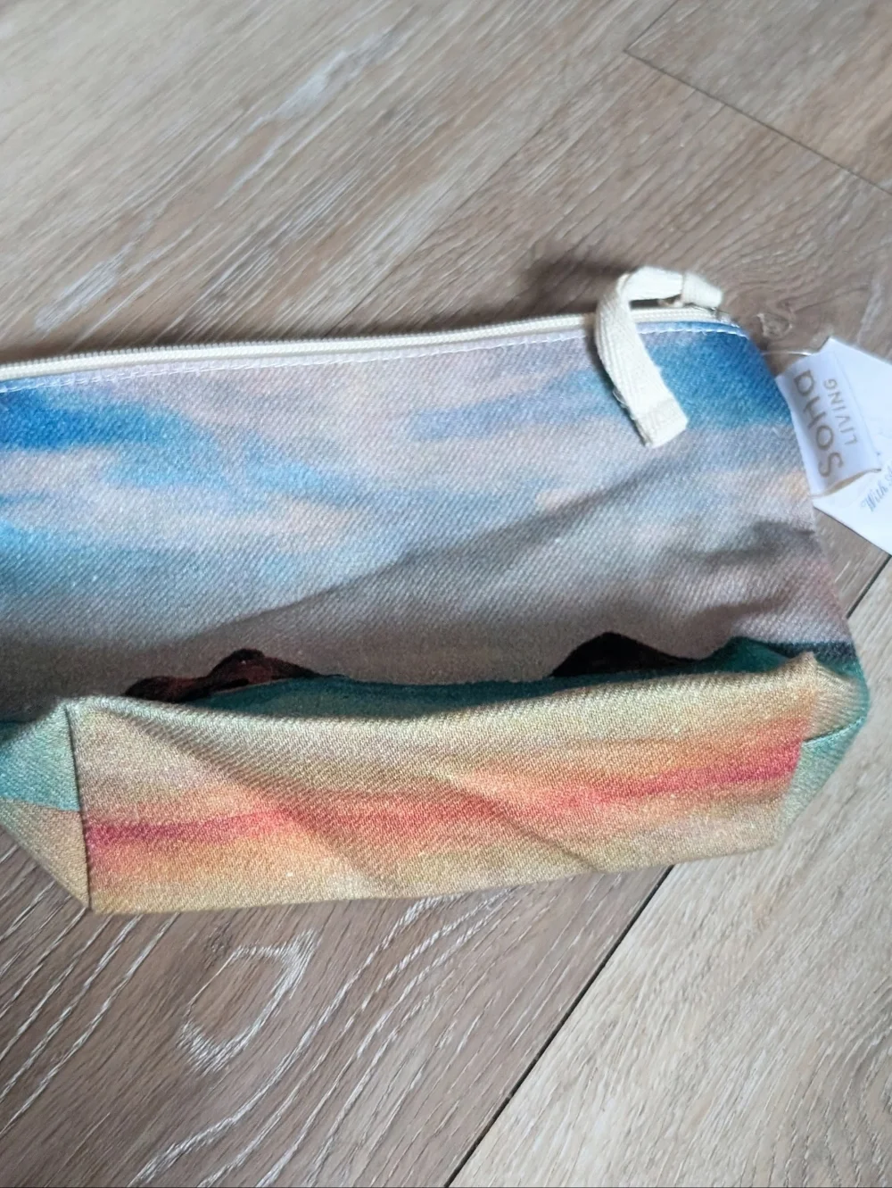 NWT New SoHa Living Hawaii Mokulua The Mokes Kailua Zipper Cosmetics Pouch Bag